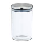 Vorratsgläser 4er Set je 750 ml Silber - Glas - Metall - Kunststoff - 10 x 14 x 10 cm