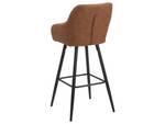 Tabouret de bar DARIEN Noir - Marron - Marron sable