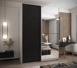 Armoire Lux 3 Noir - Argenté - Blanc - Largeur : 170 cm