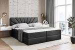 Boxspringbett MILTIO Hochglanz Schwarz - Breite: 180 cm - H3