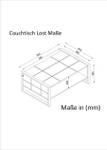 Lost Metallf眉脽e Couchtisch Walnuss mit