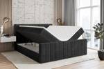 Boxspringbett EDITA-Z Schwarz - Breite: 140 cm - H4