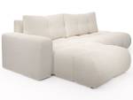 Ecksofa SILE L Beige - Armlehne beidseitig montierbar - Ecke davorstehend links - Ottomane davorstehend links