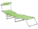 Chaise longue FOLIGNO Vert - Citron vert - Argenté