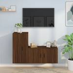 TV-Schrank 2er Set D294 Eiche Schwarzbraun Dekor