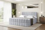 Boxspringbett MIAMI-Z Hellgrau - Breite: 180 cm - H3