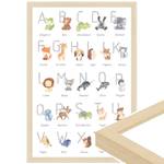 Alphabet deutsch gerahmtes Poster 30 x 45 cm