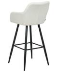 Tabouret de bar CASMALIA Noir - Blanc crème - Blanc