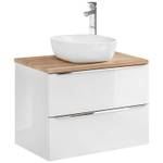 Badezimmer Set mit 2 Becken (8-teilig) Weiß - Holzwerkstoff - 180 x 200 x 48 cm