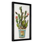 Kaktus in 3D-Collage-Bild Vase der