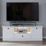 TV Tisch Brax Weiß - Holz teilmassiv - 139 x 49 x 41 cm