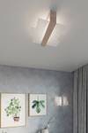 Wandlampe LEDA Creme - Holz - Durchscheinend