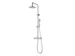 Colonne de douche simple ATEYA Argenté - Métal - 35 x 126 x 28 cm