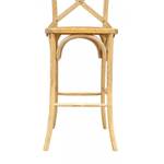 Tabouret de bar HARMONIE Marron - Bois massif - Bois/Imitation - 42 x 118 x 46 cm