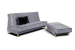 DOZER  Schlafsofa 3 Sitzer Grau - Grün