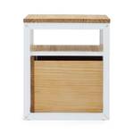 Table de chevet Icub3  40x40x45cm Blanc Blanc - Bois massif - Bois/Imitation - 40 x 47 x 40 cm