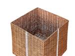 Aufbewahrungsbox CADEAU 3-tlg Braun - Weiß - Rattan - 24 x 24 x 24 cm