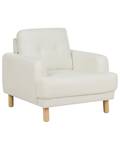 Fauteuil TUVE Marron - Blanc - Textile - 88 x 85 x 90 cm