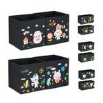 DIY Aufbewahrungsboxen für Kinder Schwarz - Papier - Kunststoff - Textil - 31 x 31 x 31 cm