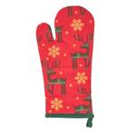 Weihnachts-Ofenhandschuh Rentier Rot - Textil - 18 x 1 x 32 cm