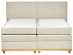 Boxspring Bett DYNASTY Beige - Creme - Eiche Hell - Breite: 200 cm