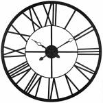 Horloge en métal, industrielle, VINTAGE Noir - Métal - 5 x 96 x 96 cm