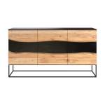 Buffet Alabama Noir - Bois massif - 150 x 82 x 45 cm