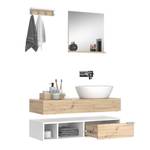 Badmöbel-Set Henri 40853 Braun - Weiß - Holzwerkstoff - 100 x 20 x 40 cm