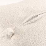 Pouf carré 53x53cm tissu bouclette blanc Blanc - Textile - 53 x 33 x 53 cm