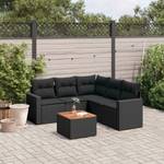 Gartensitzgruppe K3967(6-tlg) Schwarz - Massivholz - 69 x 62 x 66 cm