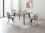 Table VEYA Beige - Bois manufacturé - 90 x 76 x 160 cm