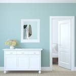 Miroir mural blanc avec rangement Blanc - Bois manufacturé - Verre - 40 x 49 x 10 cm