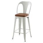 Tabouret de bar Charly (Lot de 2) Blanc