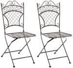 Chaises de jardin Adelar Lot de 2 Bronze