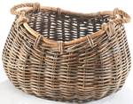 Aufbewahrungskorb KUBUOVALGRY Grau - Rattan - 38 x 33 x 50 cm