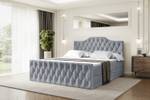 Boxspringbett VILA-1-Z Hellgrau - Breite: 180 cm - H4