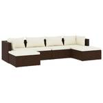 Garten-Lounge-Set (6-teilig) 3013633-1 Braun - Creme - Weiß