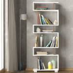 Bücherregal Blok  Weiß Walnuss Weiß - Holzwerkstoff - 60 x 160 x 20 cm