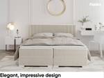 Boxspringbett Alba Creme - Breite: 180 cm - H3