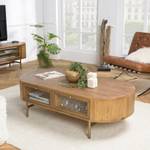 Table basse en peuplier Marron - En partie en bois massif - 70 x 44 x 140 cm