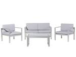 Set de jardin SALERNO Gris - Métal - 142 x 80 x 70 cm