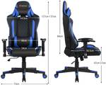 Gaming Stuhl mit hoher Rückenlehne Blau - Kunstleder - 68 x 137 x 74 cm