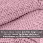 Strickdecke Kuscheldecke premium Hellrosa