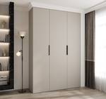 Drehtürenschrank Como 4 Beige - Schwarz - 160 x 50 cm