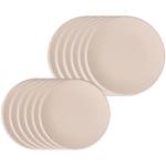 Tafelservice NewMoon 12-teilig Beige - Ton - Porzellan - 1 x 1 x 1 cm