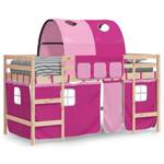 Kinderhochbett mit Tunnel D6995 Pink - 80 x 200 cm