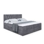 Boxspringbett ERNINA Steingrau - Breite: 180 cm - H3