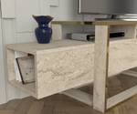 Lowboard Granit Optik Beige - Holzwerkstoff - 160 x 50 x 46 cm