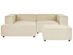 Modulsofa APRICA 2-tlg Beige - Schwarz - Breite: 238 cm - Armlehne davorstehend links - Ecke davorstehend rechts