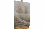 Tableau peint à la main Secret Path Marron - Bois massif - Textile - 60 x 90 x 4 cm